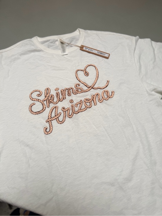 SKIMS Tops - SKIMS Arizona Limited Edition! White Tee  Copper Rope Script Brand New-S